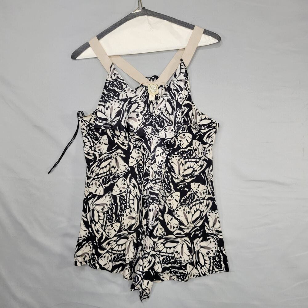 Tea and Honey Boho Butterfly Print Halter Top Fairycore Romantic Cottagecore S